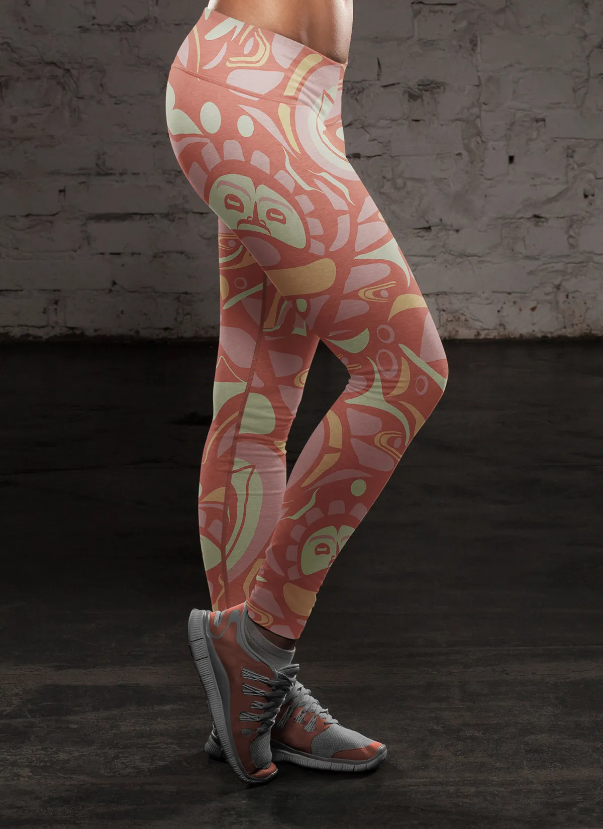 Native Pattern Pink Leggings