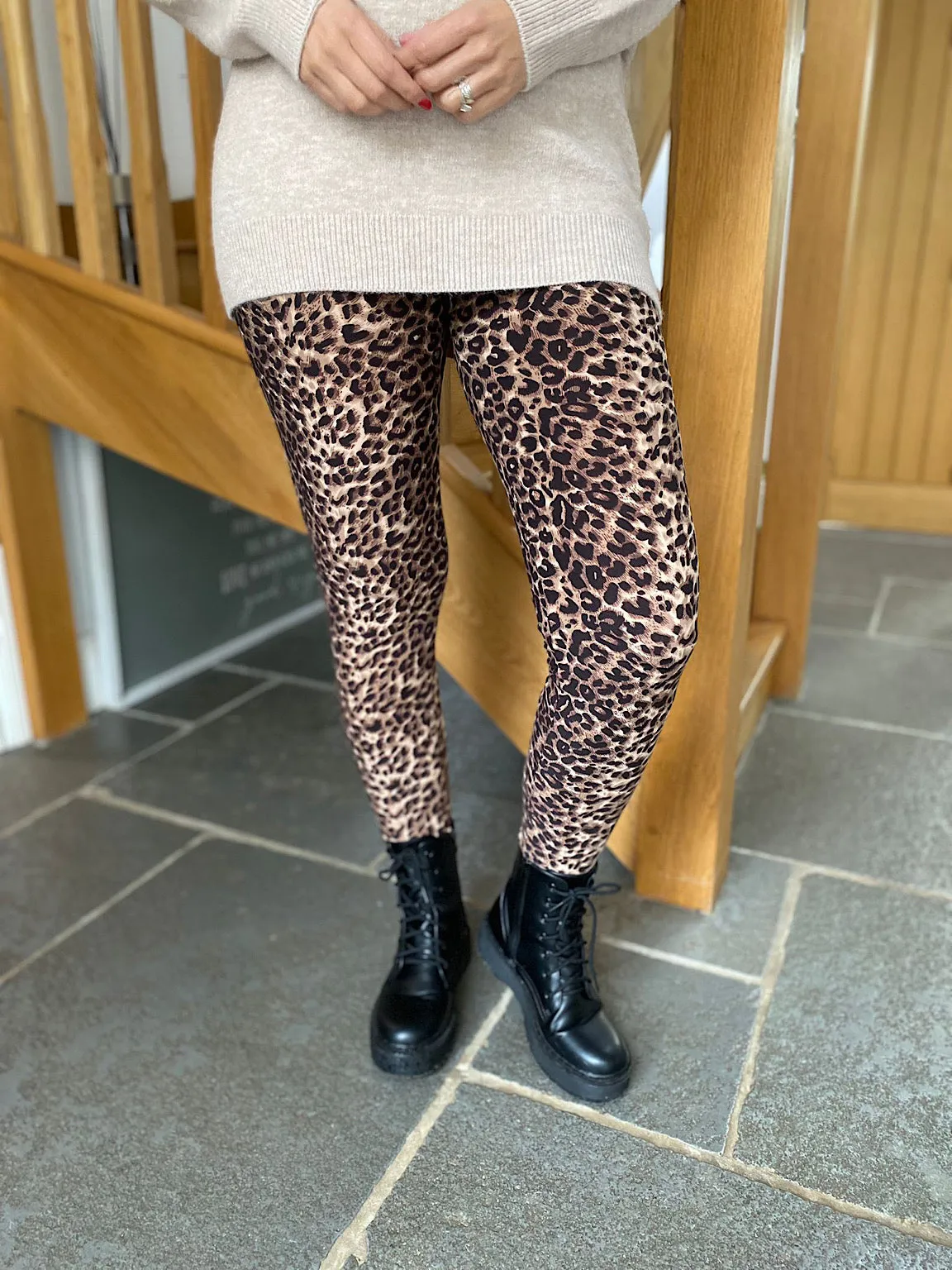 Natural Animal Print Leggings