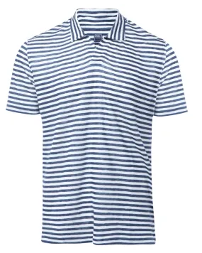 Navy and White Capri Stripe Polo