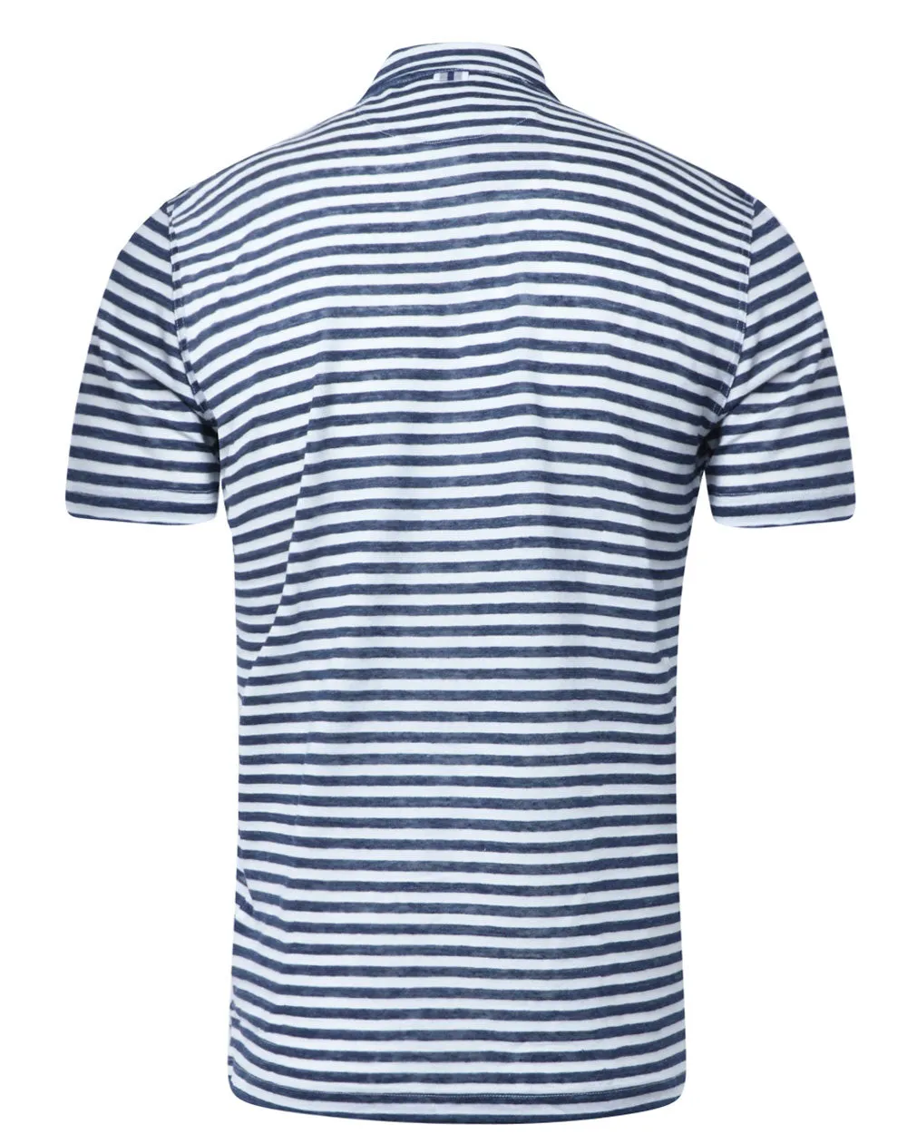 Navy and White Capri Stripe Polo