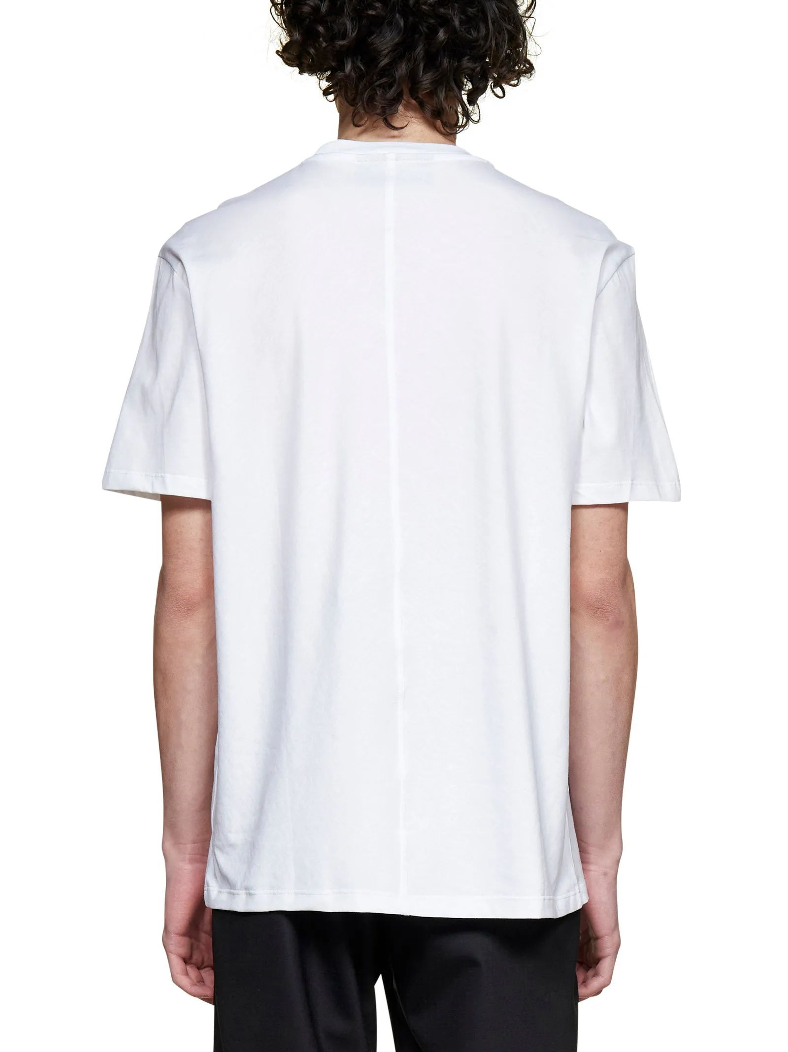 Neil Barrett Mirrored Thunderbolt Print Crewneck T-Shirt