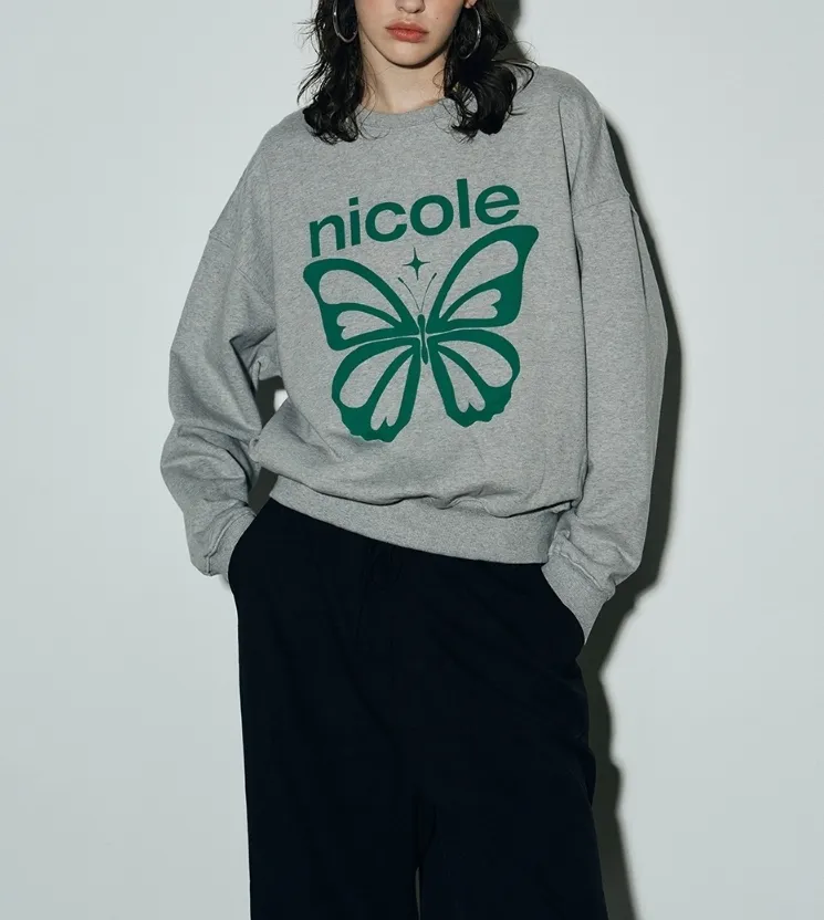 NICK&NICOLE  |Street Style Long Sleeves Plain Logo Hoodies & Sweatshirts