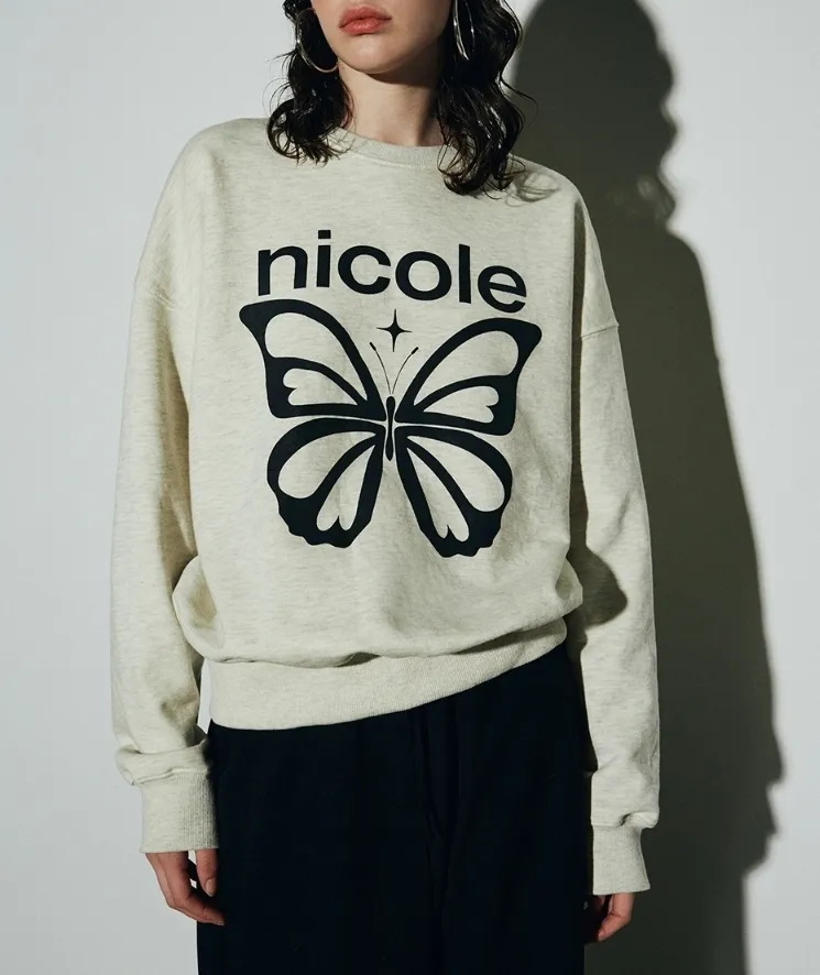 NICK&NICOLE  |Street Style Long Sleeves Plain Logo Hoodies & Sweatshirts