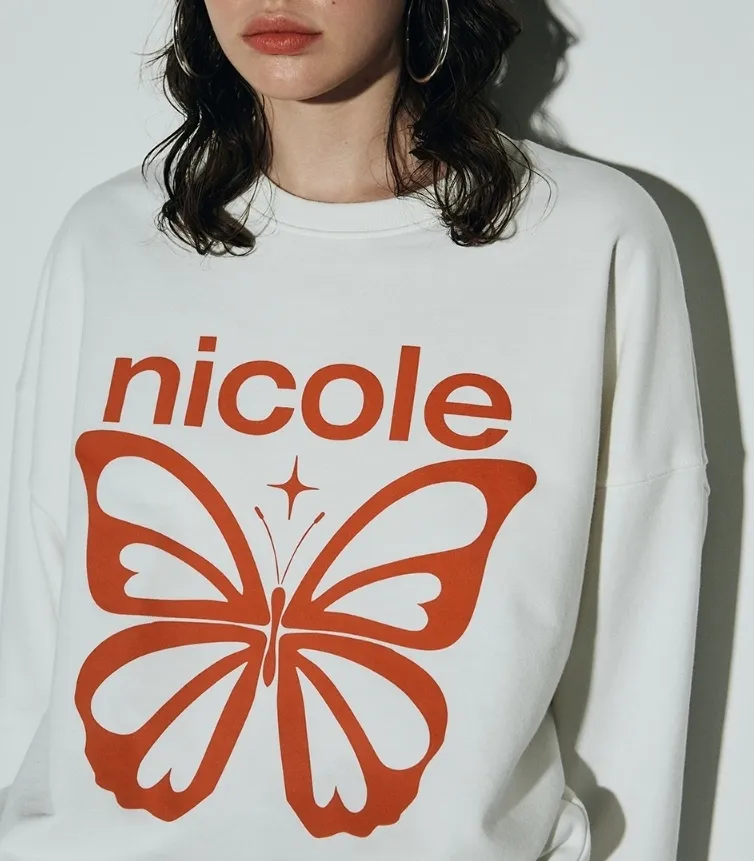 NICK&NICOLE  |Street Style Long Sleeves Plain Logo Hoodies & Sweatshirts