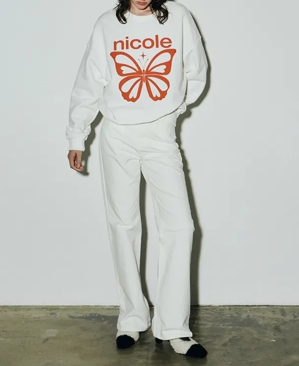 NICK&NICOLE  |Street Style Long Sleeves Plain Logo Hoodies & Sweatshirts