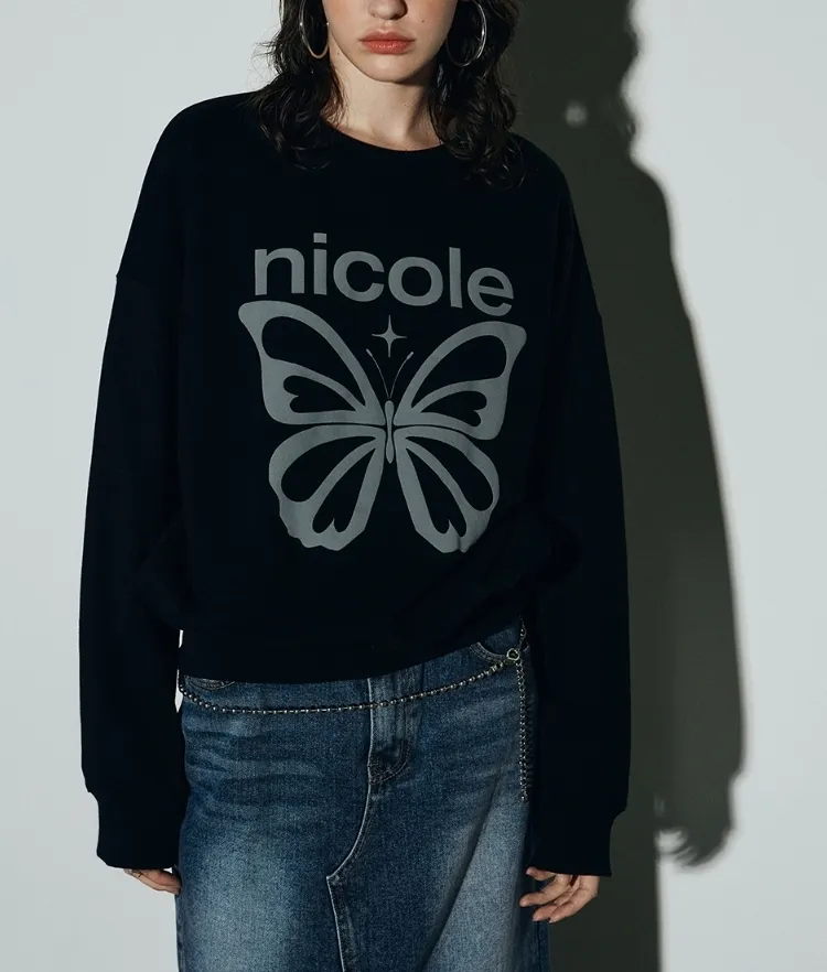 NICK&NICOLE  |Street Style Long Sleeves Plain Logo Hoodies & Sweatshirts