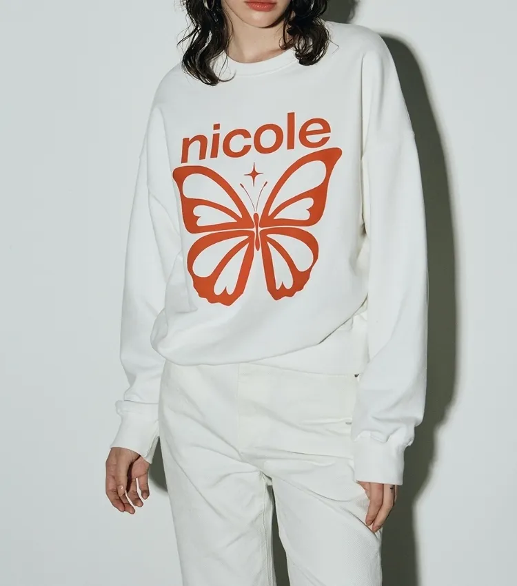 NICK&NICOLE  |Street Style Long Sleeves Plain Logo Hoodies & Sweatshirts