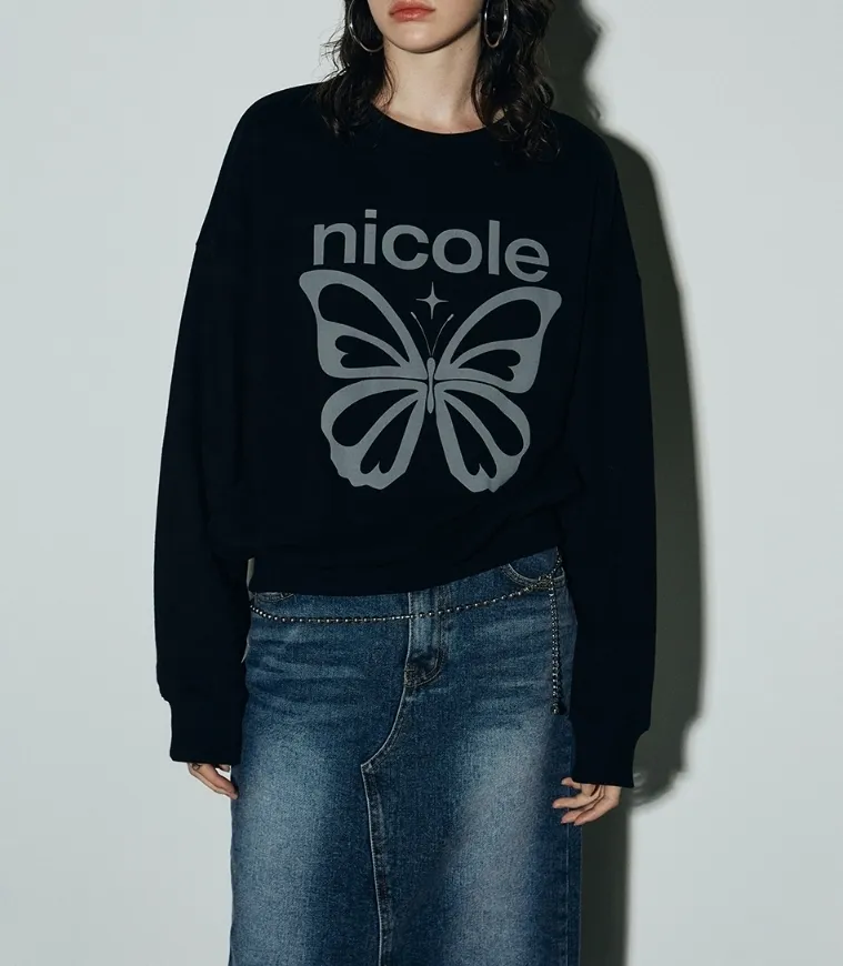 NICK&NICOLE  |Street Style Long Sleeves Plain Logo Hoodies & Sweatshirts