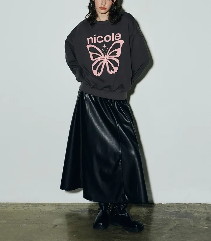 NICK&NICOLE  |Street Style Long Sleeves Plain Logo Hoodies & Sweatshirts