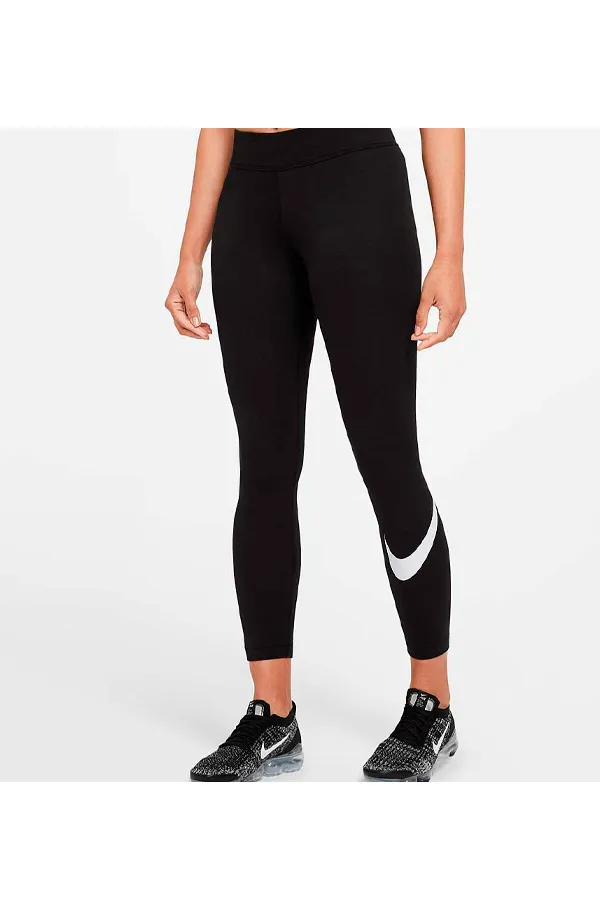 Nike Women Full Length Leggings Swoosh Logo Black