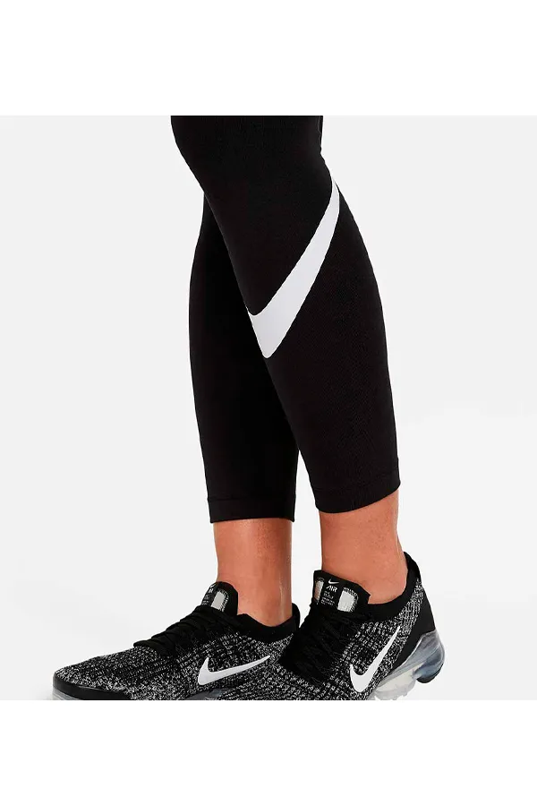 Nike Women Full Length Leggings Swoosh Logo Black