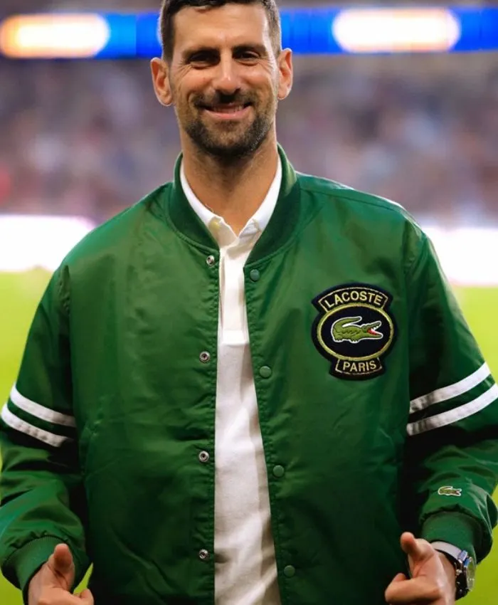 Novak Djokovic Lacoste Green Bomber Jacket - William Jacket