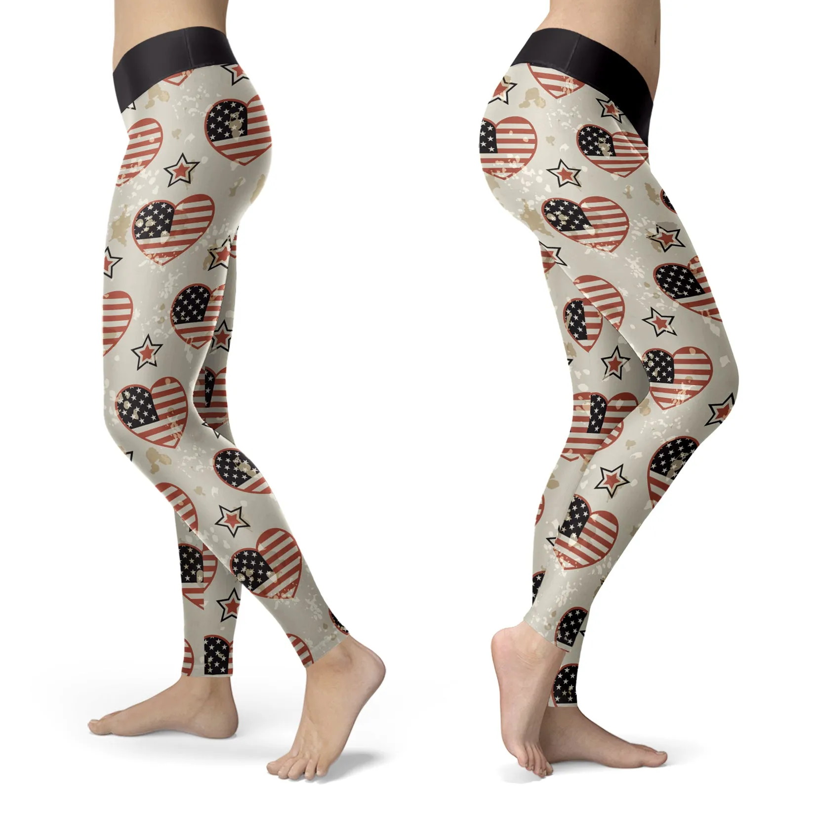 Patriotic Valentines Day Leggings