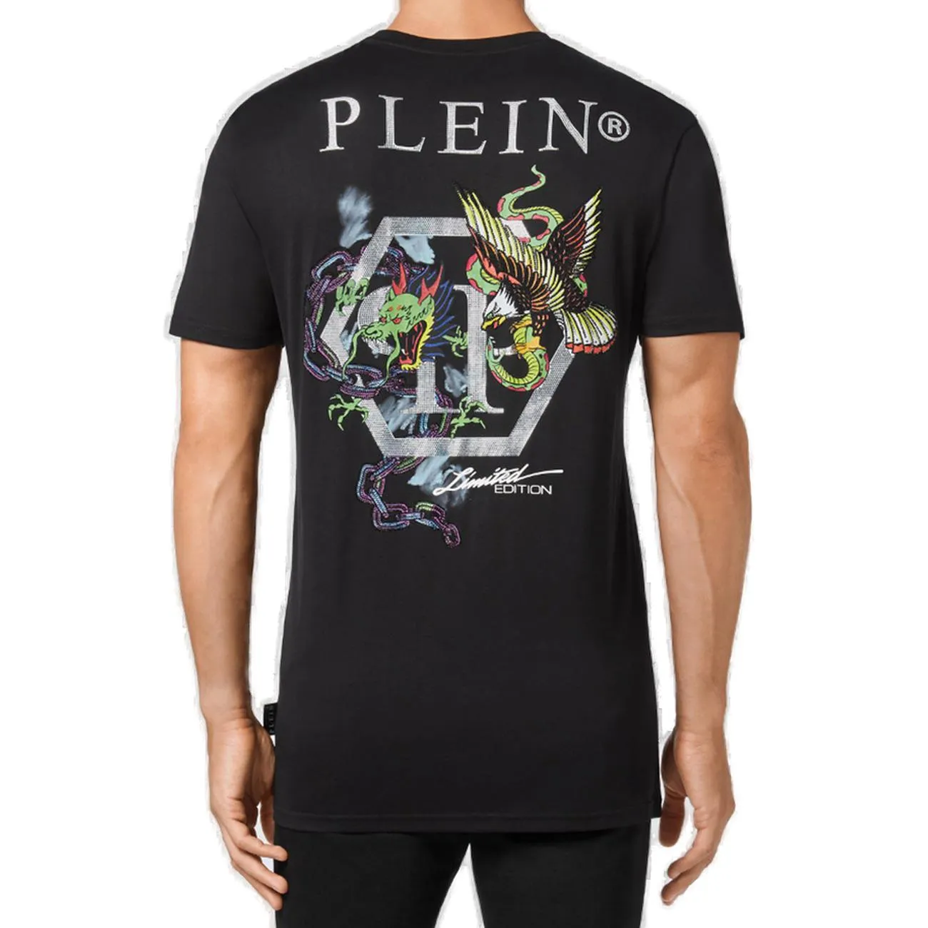 Philipp Plein Graphic Logo Print Crewneck T-Shirt