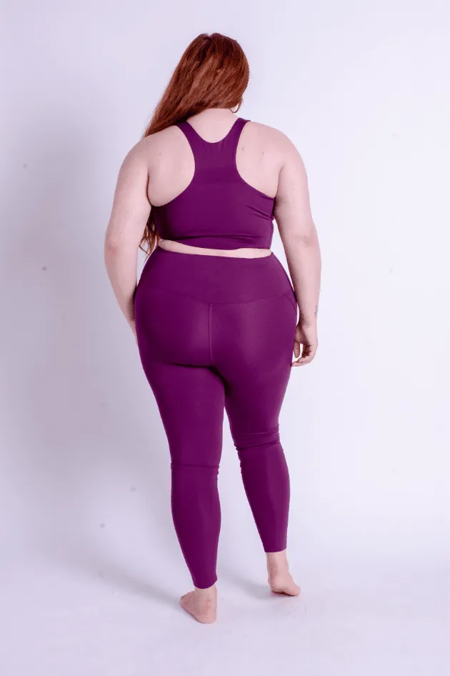 Plum Compressive Háar Leggings