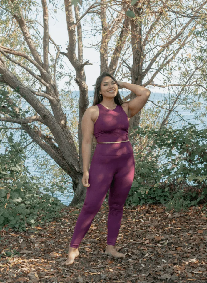 Plum Compressive Háar Leggings