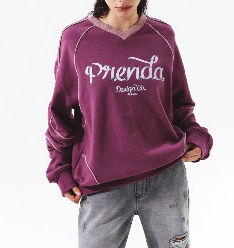 PRENDA FROM PLANT  |Street Style Long Sleeves Cotton Logo Hoodies & Sweatshirts