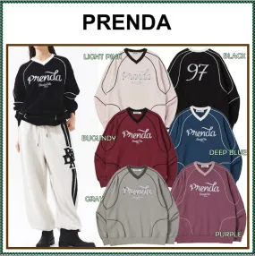 PRENDA FROM PLANT  |Street Style Long Sleeves Cotton Logo Hoodies & Sweatshirts