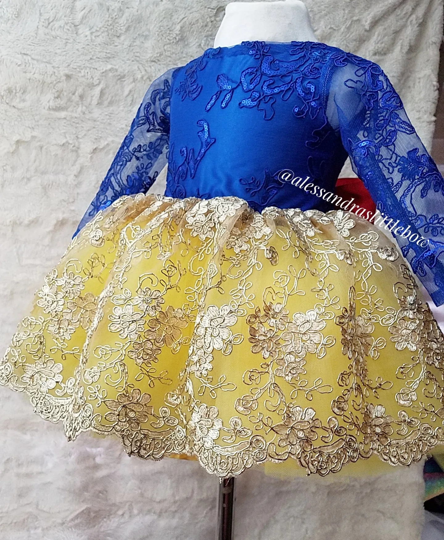 Princess Amber Couture Dress in Snow White Colors