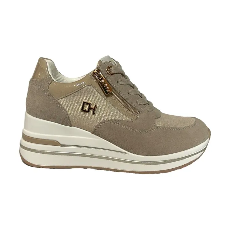 QH7 Queen Helena QH7019 Sneaker Donna Stringate Beige