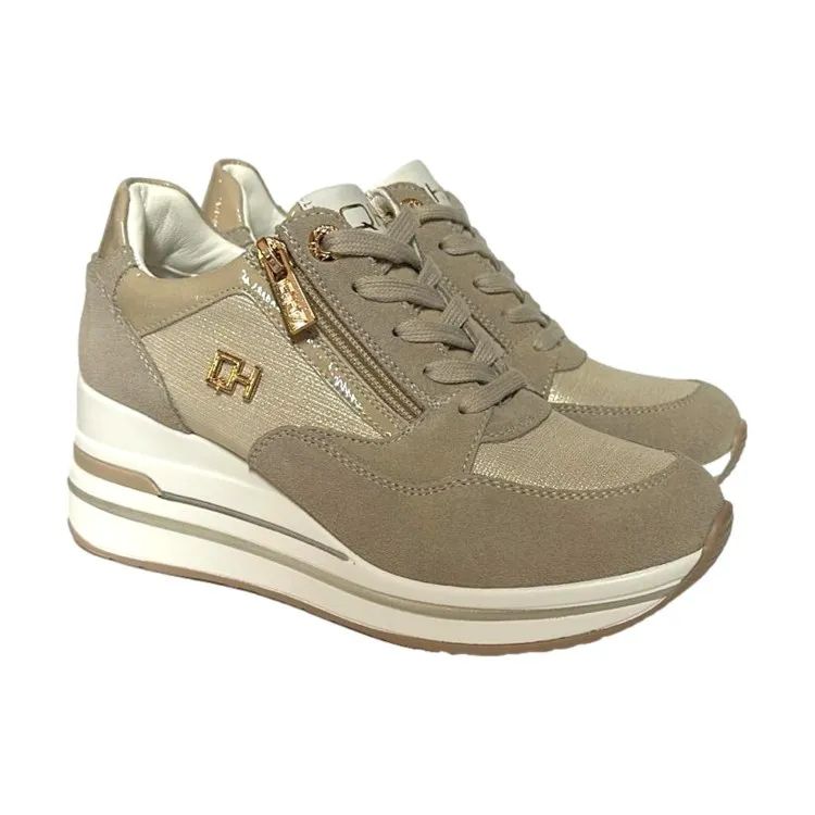 QH7 Queen Helena QH7019 Sneaker Donna Stringate Beige