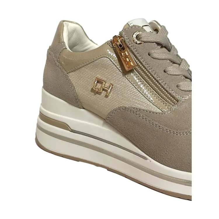 QH7 Queen Helena QH7019 Sneaker Donna Stringate Beige