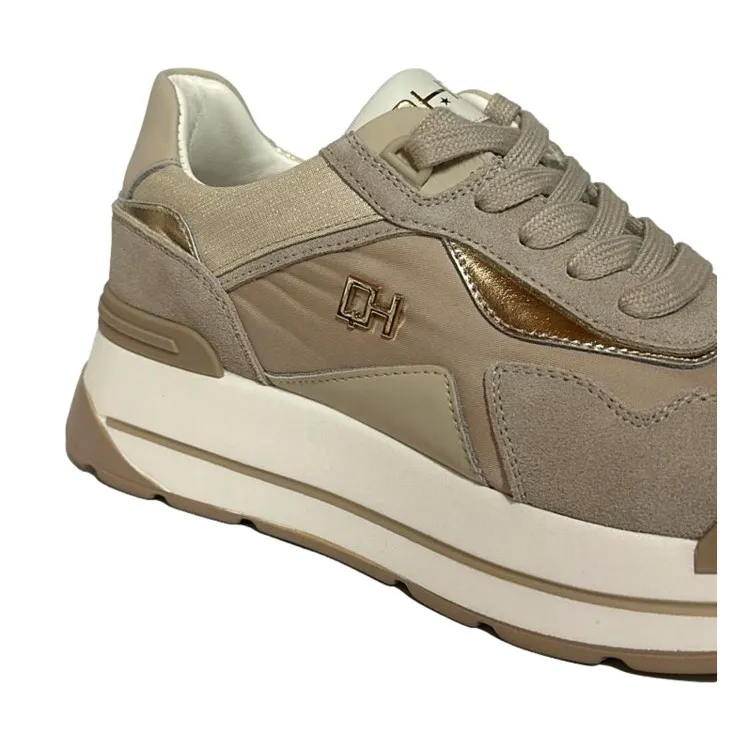 QH7 Queen Helena QH7024 Sneaker Donna Stringate Beige