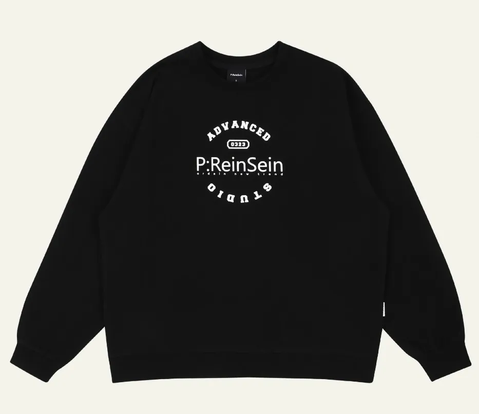 ReinSein  |Unisex Street Style Long Sleeves Plain Cotton Logo