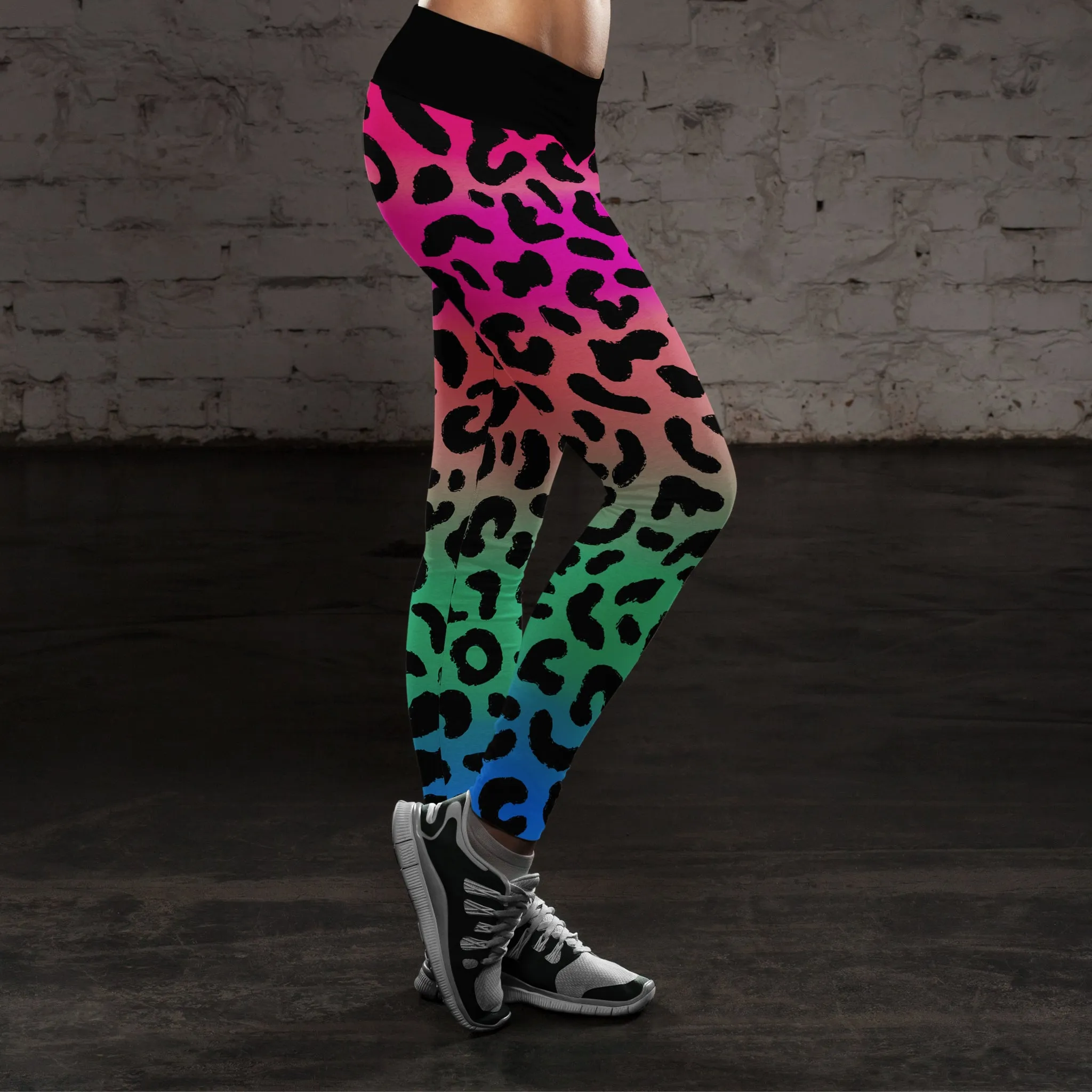 Retro Leopard Print Leggings