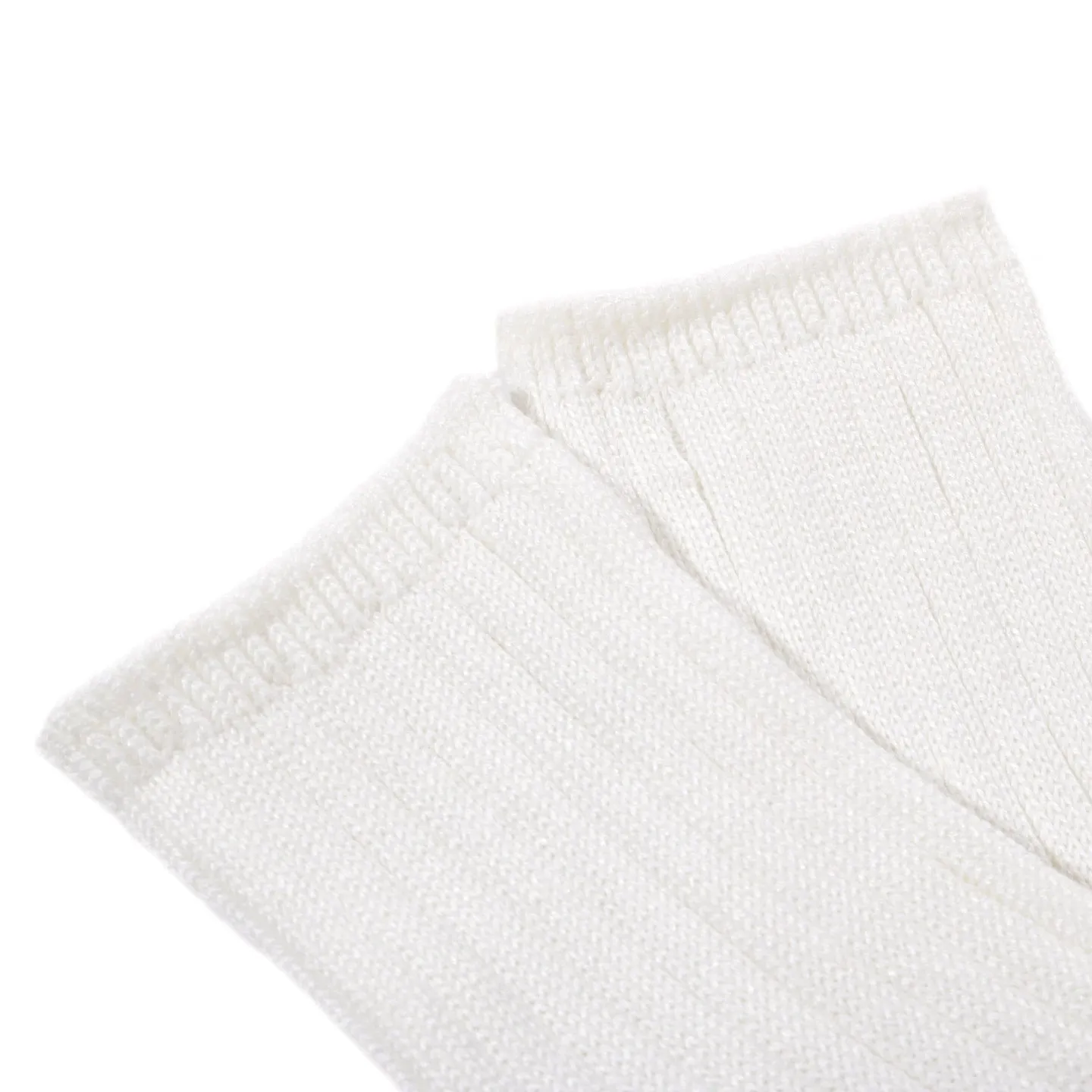 ROTOTO LINEN COTTON RIBBED ANKLE SOCKS OFF WHITE