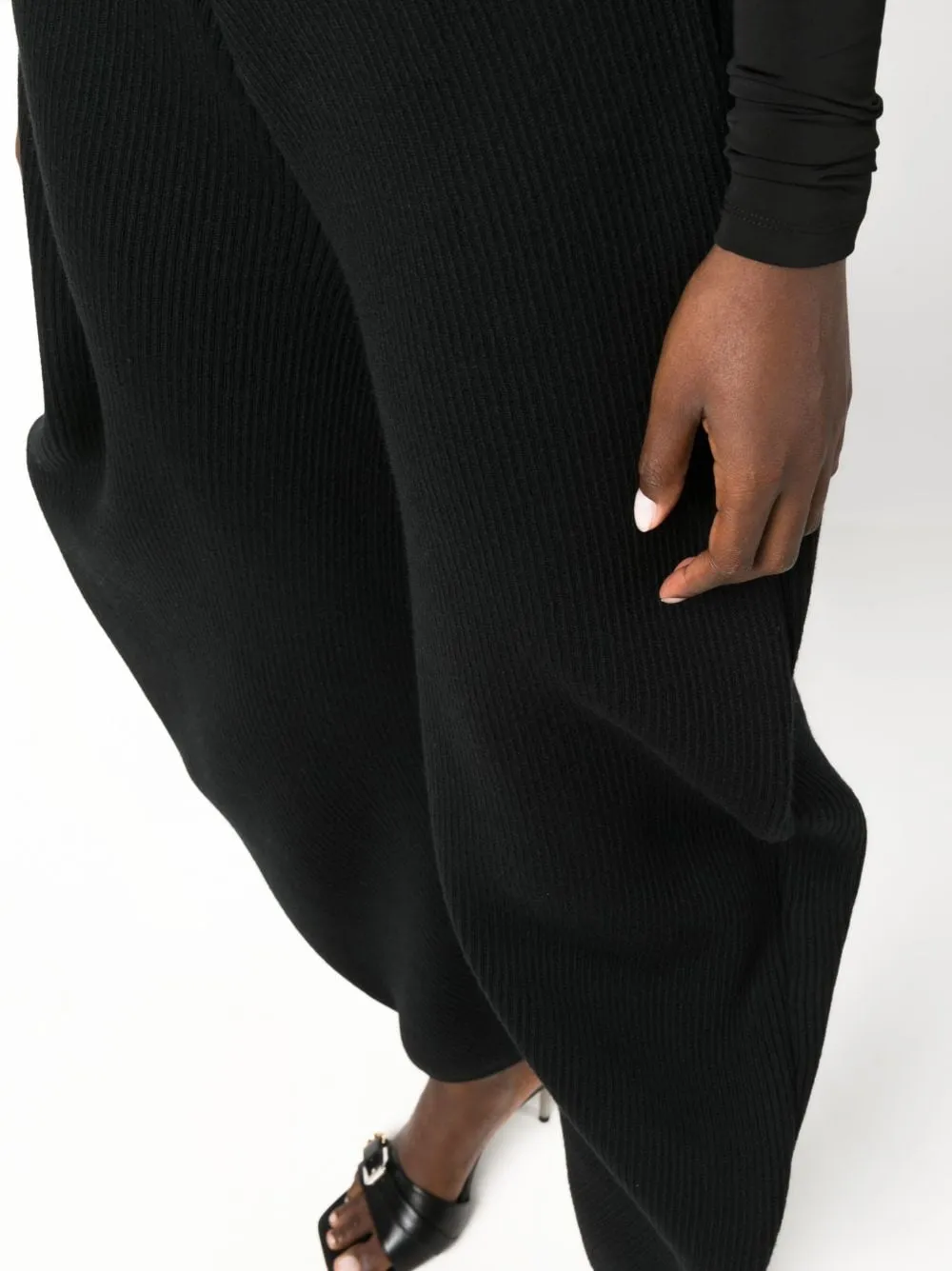 ROUND WOOL BLEND TROUSERS