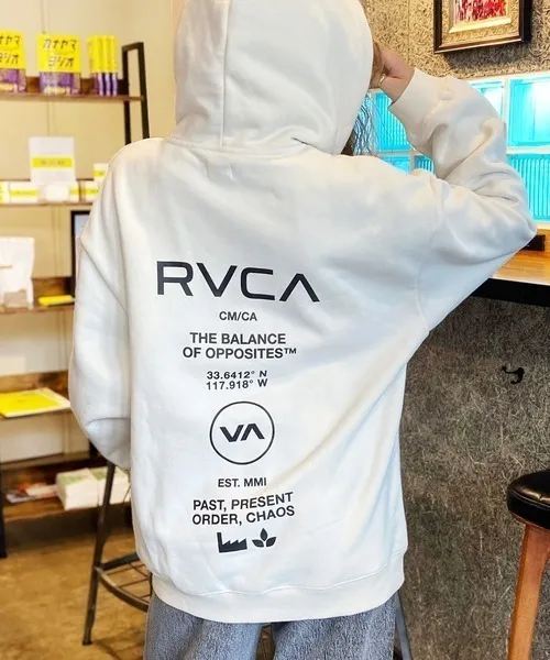 RVCA  |Unisex Sweat Street Style Long Sleeves Plain Cotton