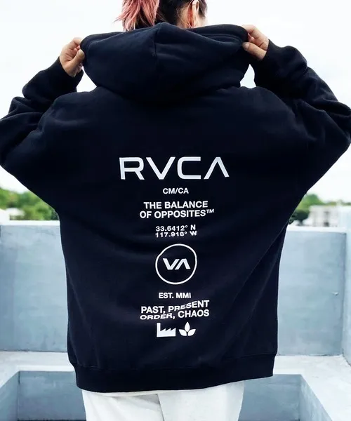 RVCA  |Unisex Sweat Street Style Long Sleeves Plain Cotton