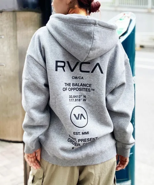 RVCA  |Unisex Sweat Street Style Long Sleeves Plain Cotton