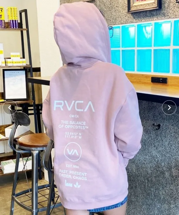 RVCA  |Unisex Sweat Street Style Long Sleeves Plain Cotton