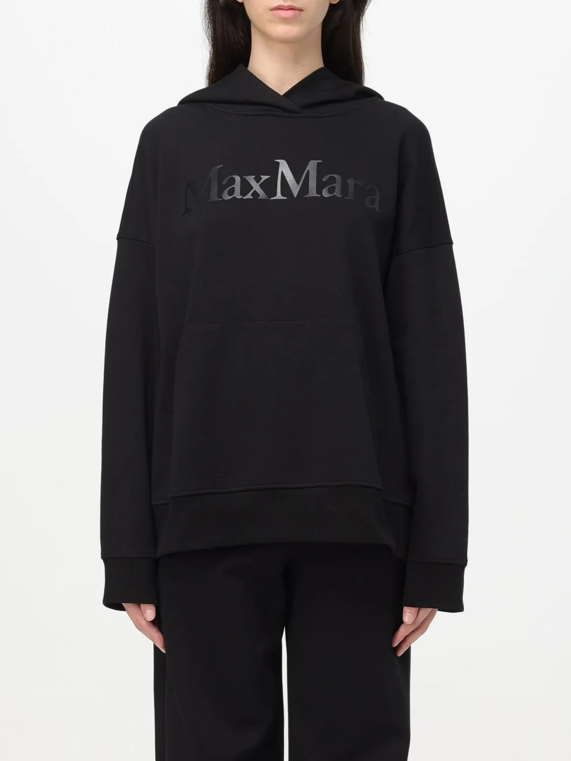 S Max Mara  |Unisex Street Style Long Sleeves Plain Cotton Logo