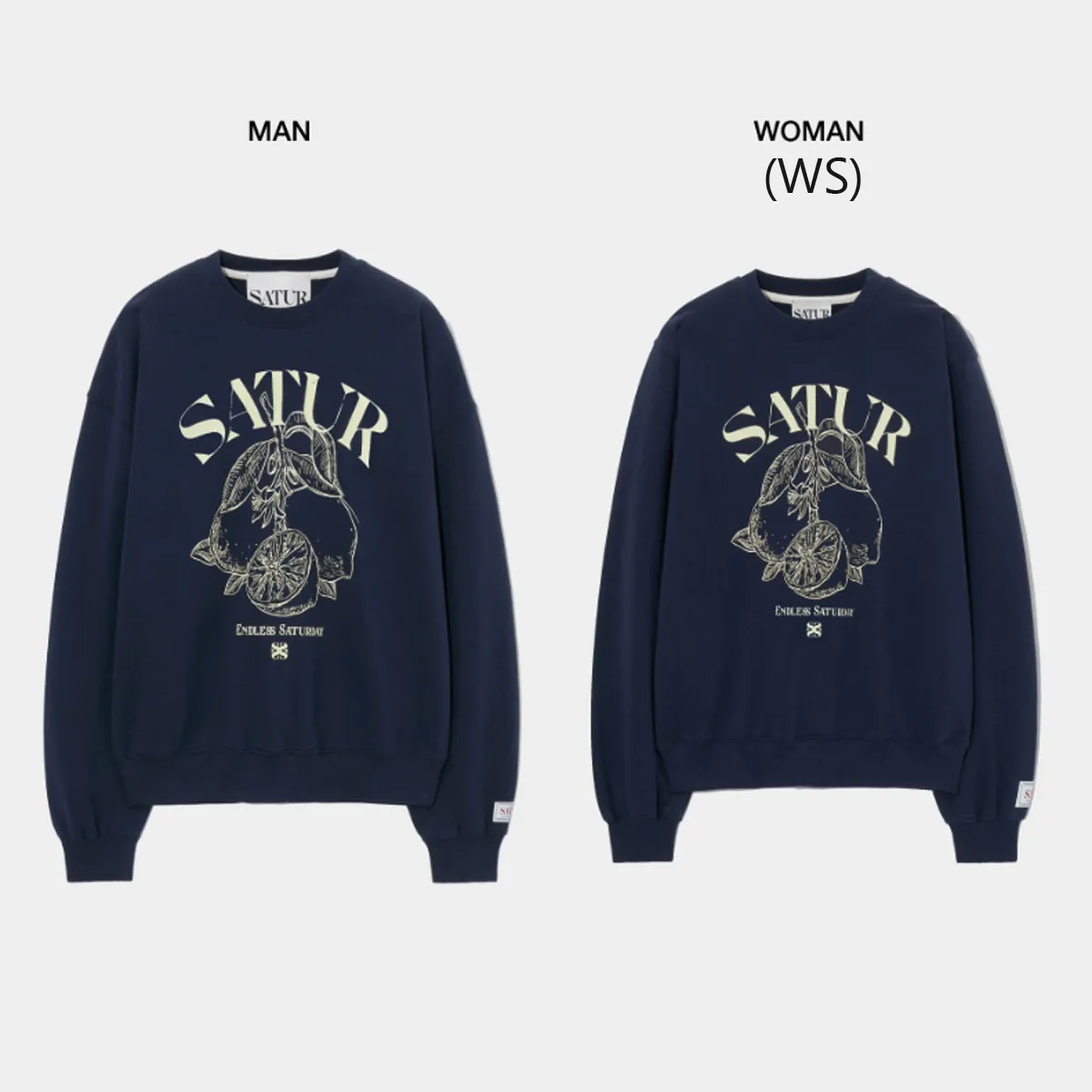 SATUR  |Unisex Street Style Long Sleeves Plain Cotton Logo