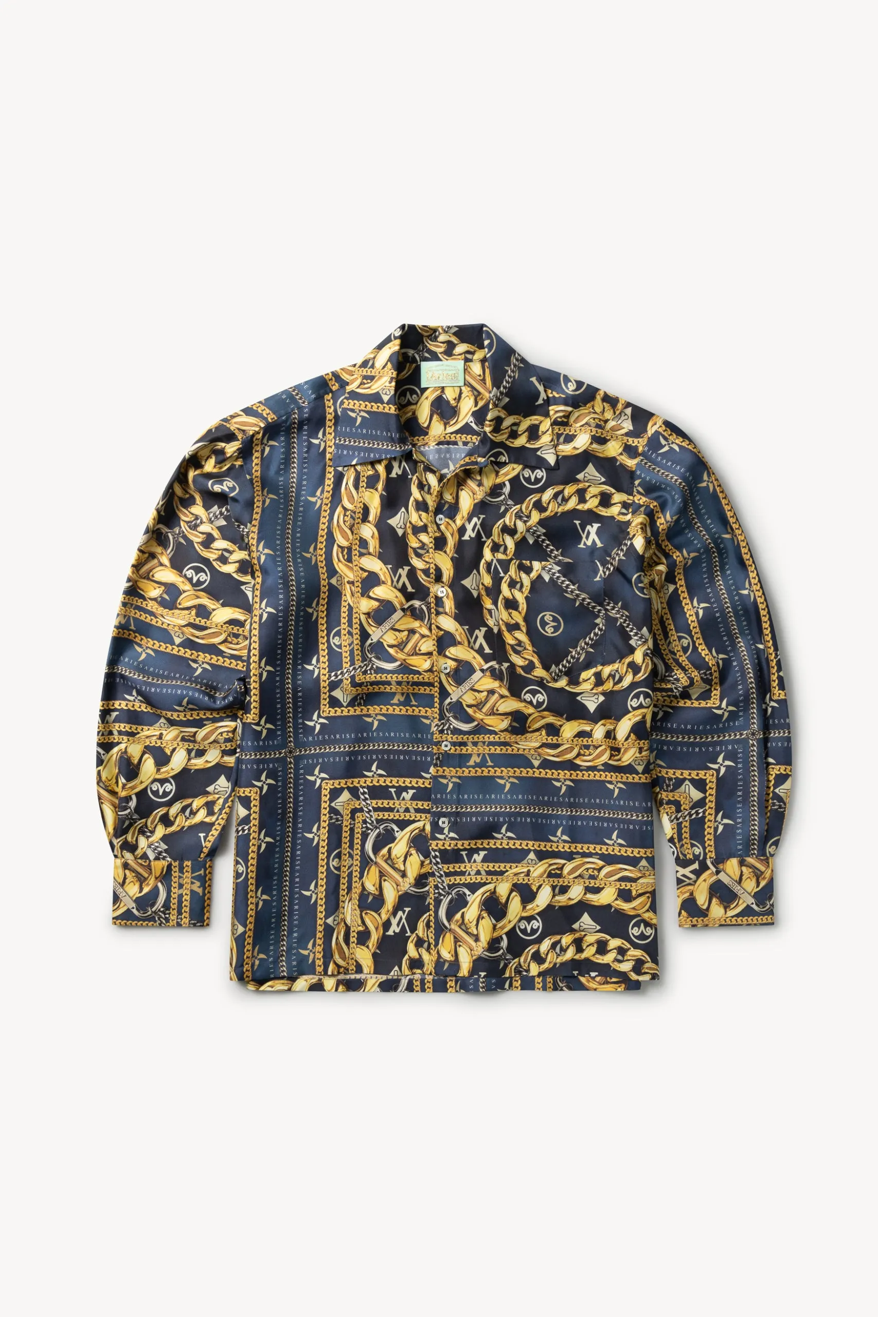 Scarf Print Silk Shirt