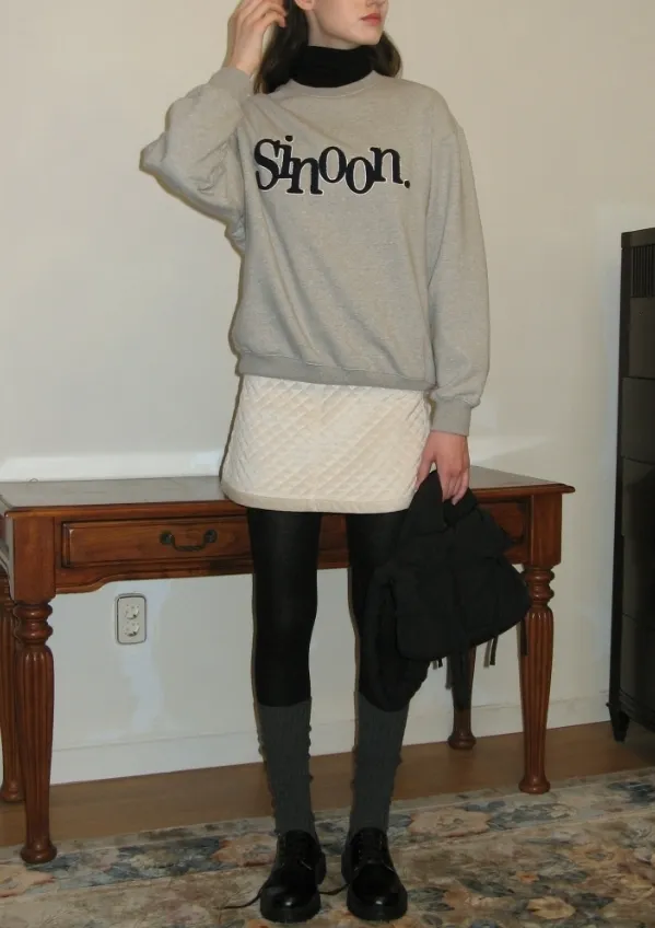 sinoon  |Street Style Long Sleeves Plain Logo Outlet