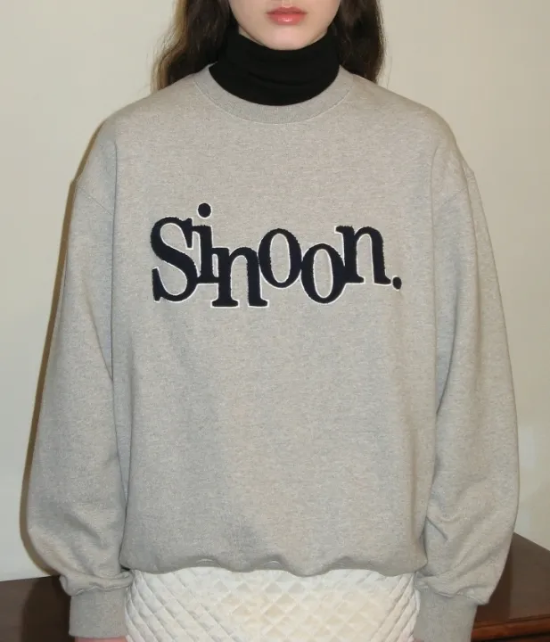 sinoon  |Street Style Long Sleeves Plain Logo Outlet