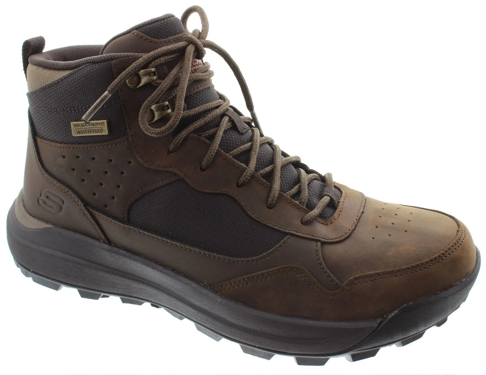 SKECHERS Mens 210932 Cambert Waterproof Boots In Cocoa Brown