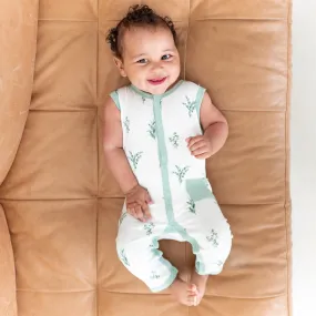 Sleeveless Romper in Eucalyptus