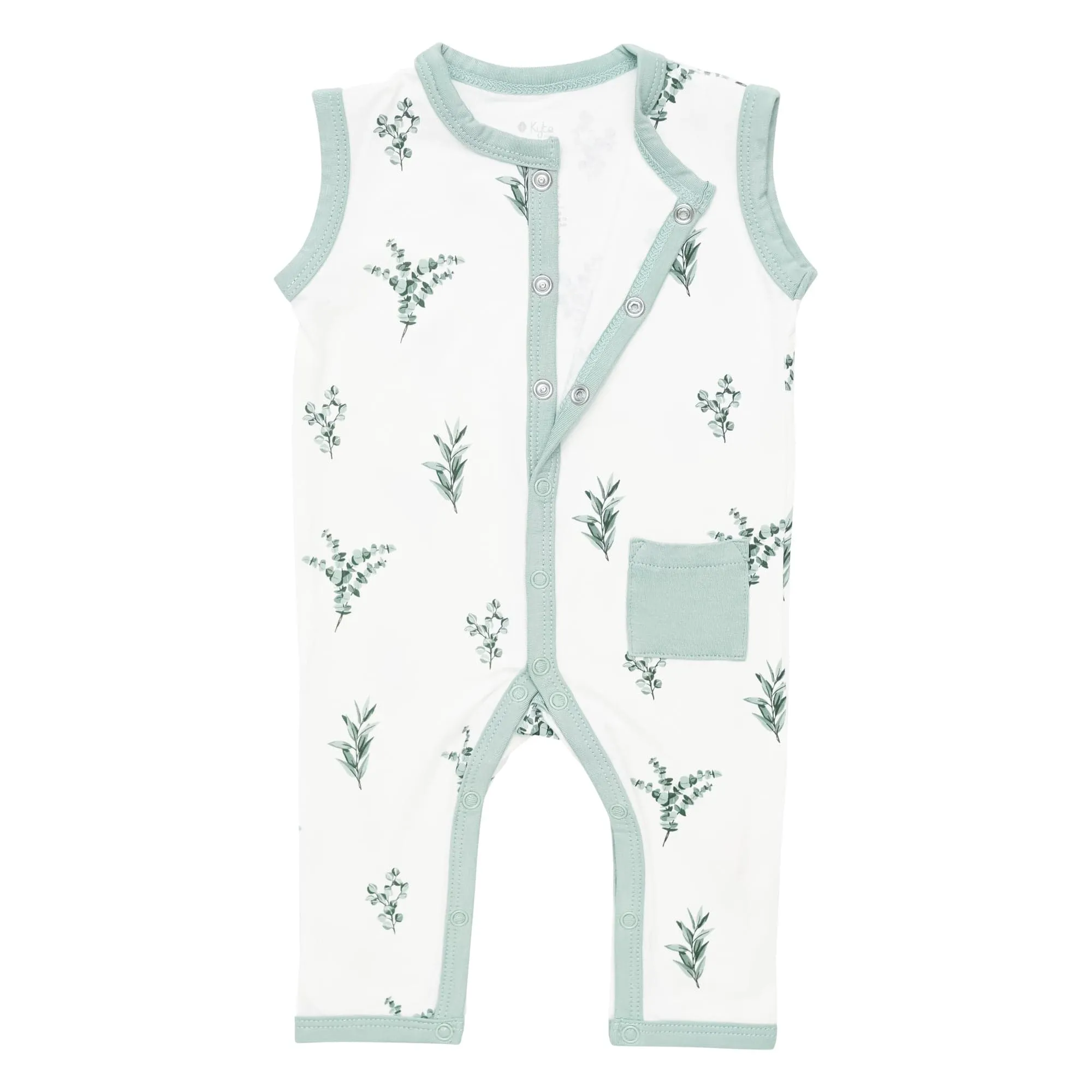 Sleeveless Romper in Eucalyptus