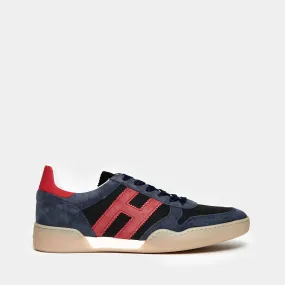 Sneaker H357 in suede e tessuto tecnico blu