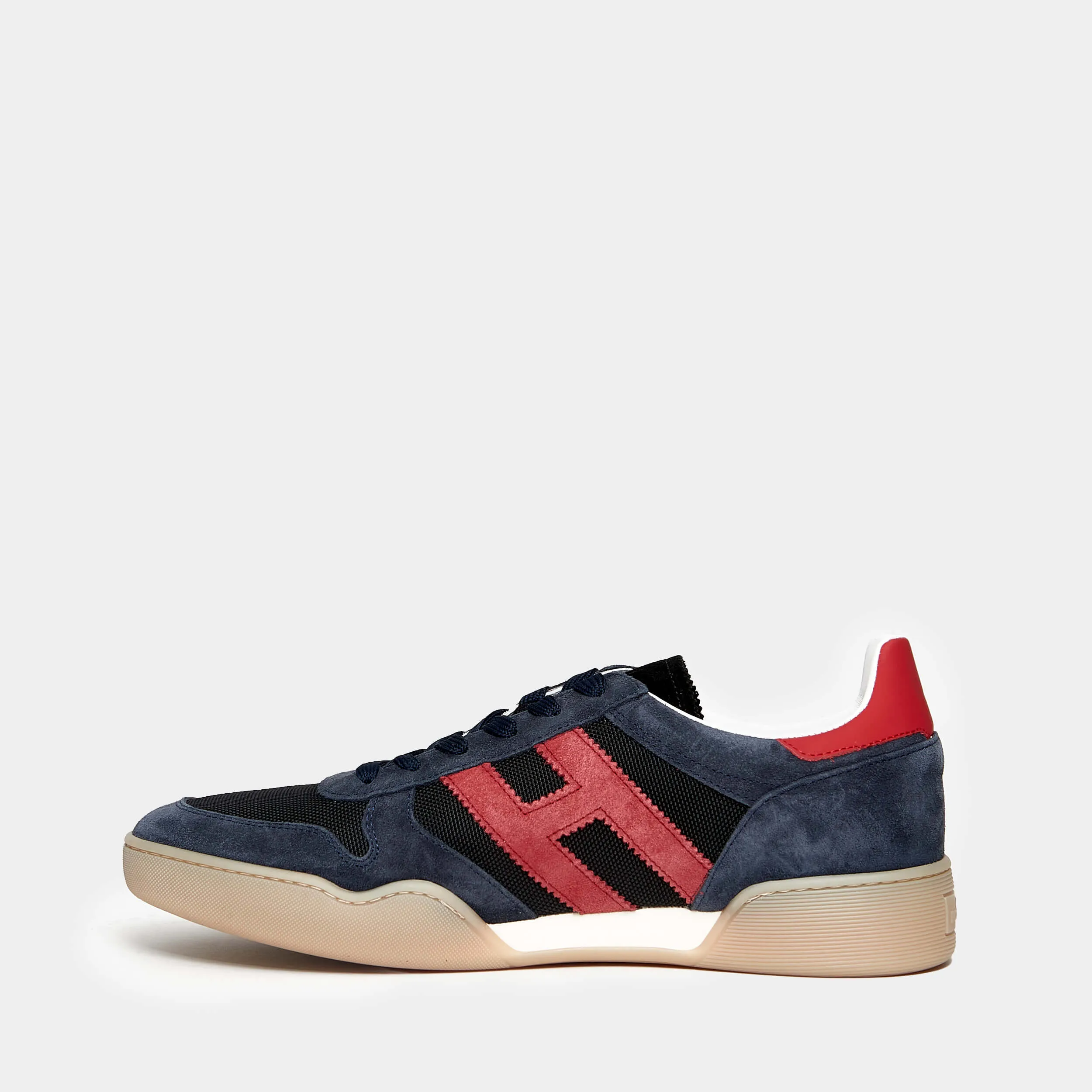 Sneaker H357 in suede e tessuto tecnico blu