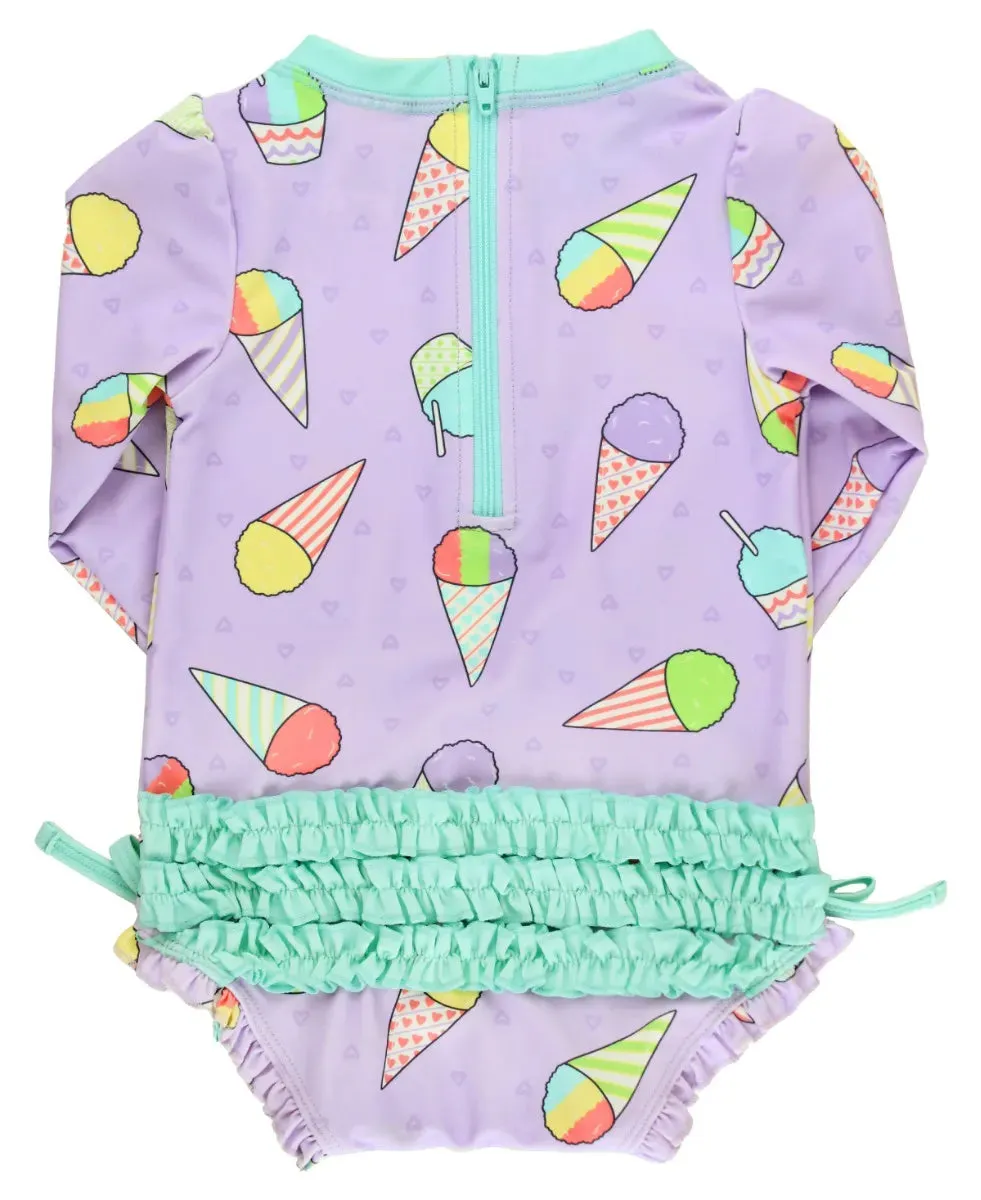 Snow Cones Long Sleeve One Piece Rash Guard