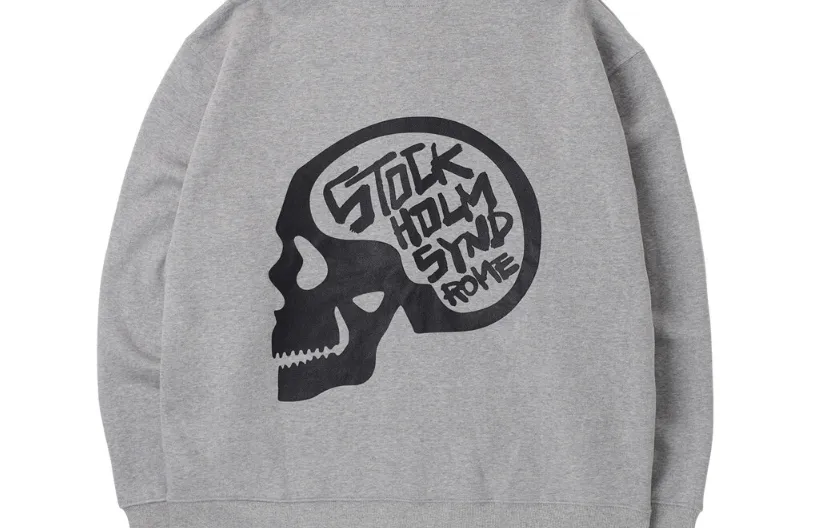 STOCKHOLM SYNDROME  |Unisex Street Style Long Sleeves Cotton Logo