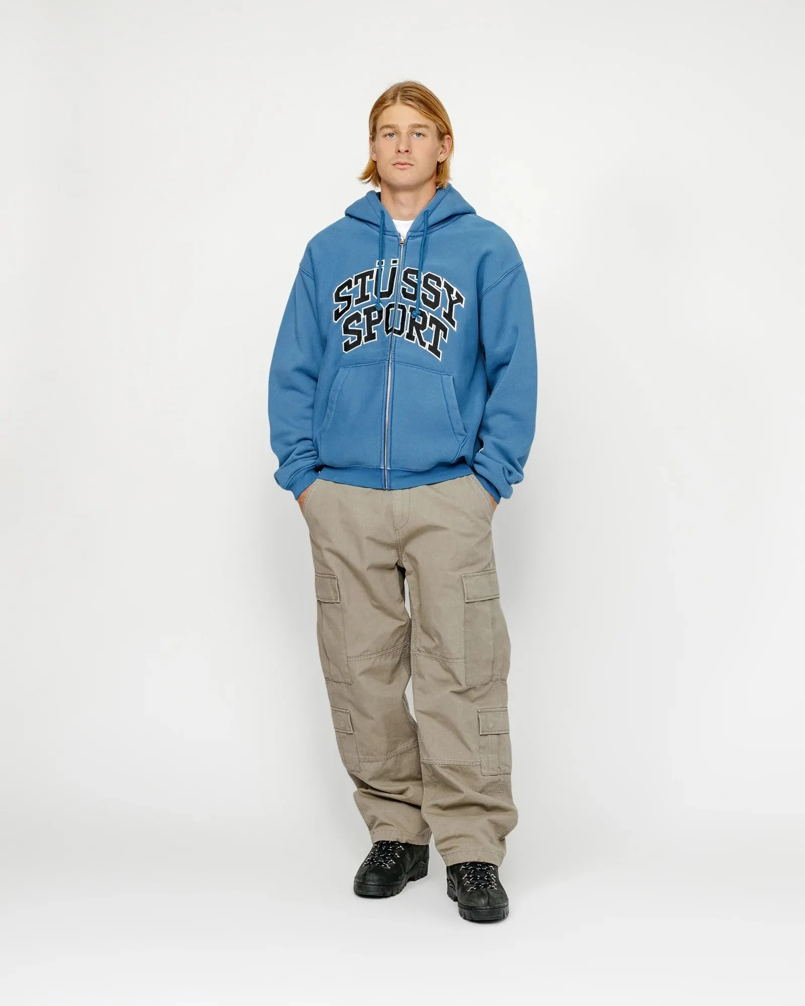 STUSSY  |Unisex Street Style Long Sleeves Logo Skater Style Hoodies