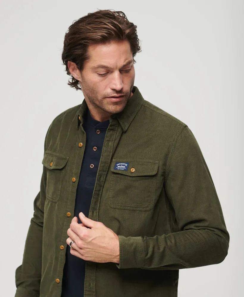 Superdry - Trailsman Relaxed Fit Corduroy Shirt Dark Green Moss