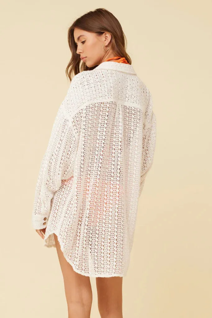 Surf Gypsy- Crochet Button Down